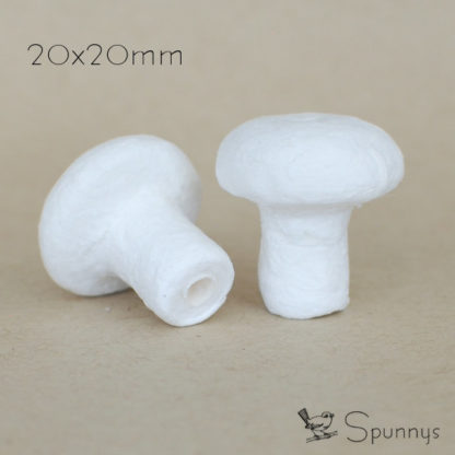 Spun cotton mushrooms Spunnys 20x20mm