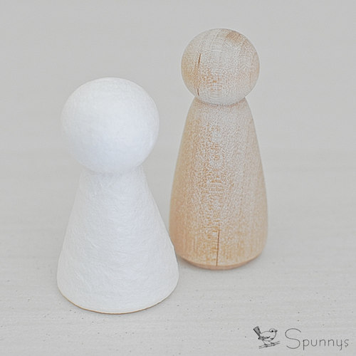 spun cotton peg dolls