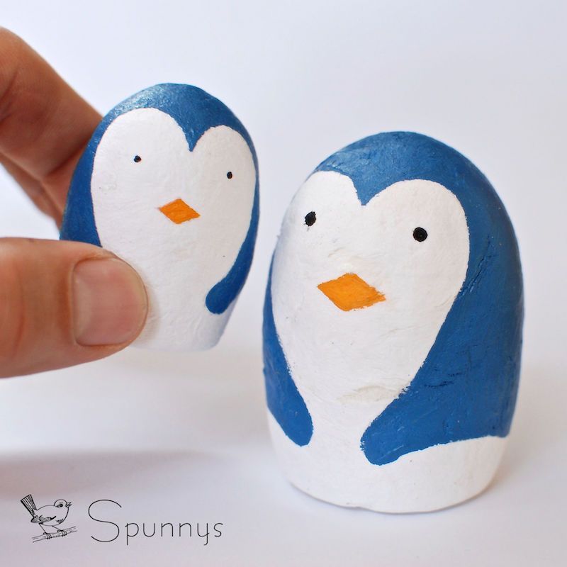 How to make adorable penguin figurines - SPUNNYS DIY