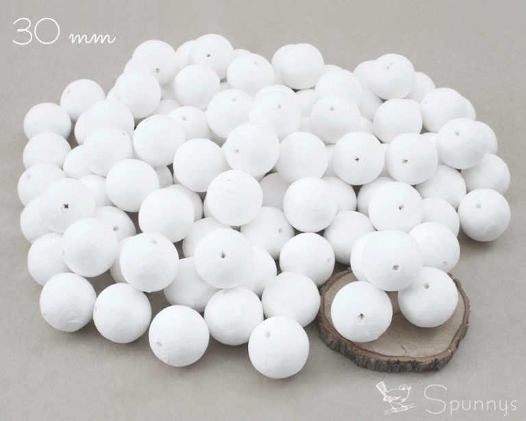 10 Round Spun Cotton Balls ~ 1/2 ~ 12 mm