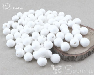 Pack of 100 spun cotton balls ø 12 mm for DIY crafts • SPUNNYS