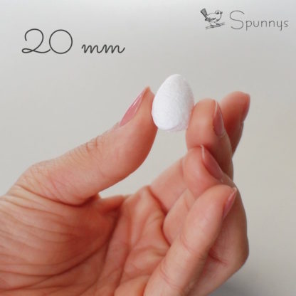 spun cotton egg 20 mm tall SPUNNYS