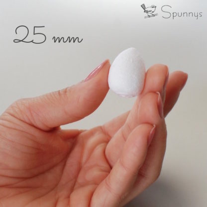 spun cotton egg 25 mm tall SPUNNYS